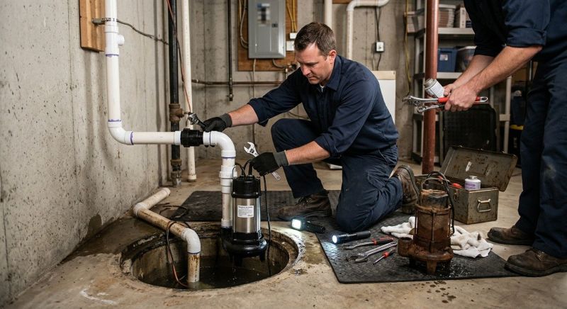 Sump Pump Relocation in Manchester, NH